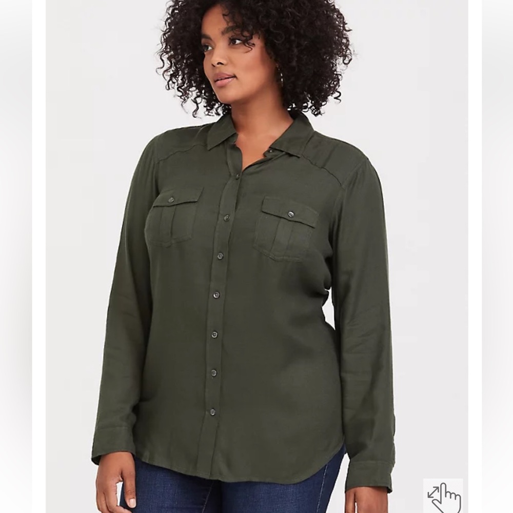 Torrid Utility Button Up - Picture 8 of 9
